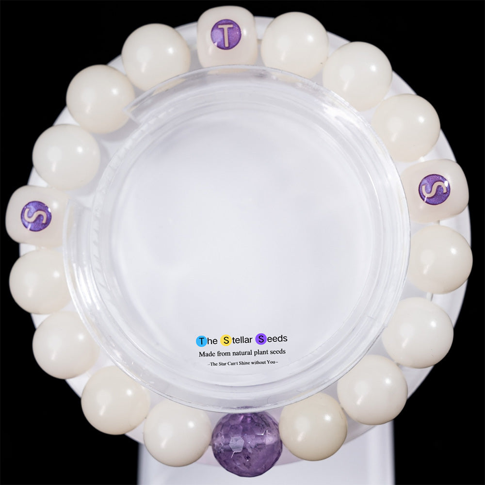 Wisdom & Peace | Amethyst and Bodhi Seed Healing Bracelet - The Stellar Seeds
