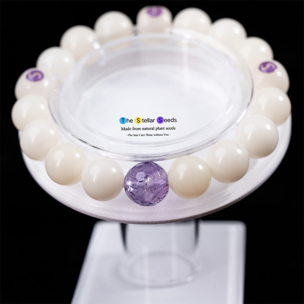 Wisdom & Peace | Amethyst and Bodhi Seed Healing Bracelet - The Stellar Seeds