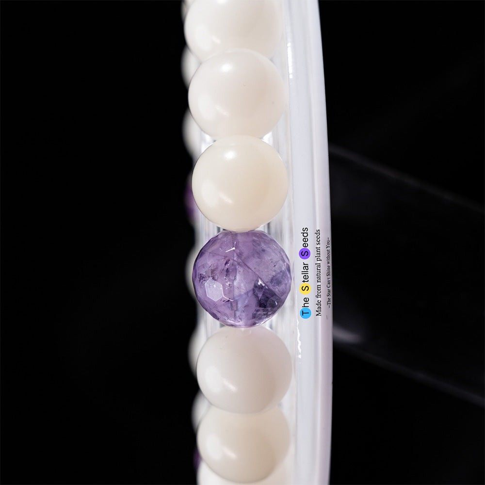 Wisdom & Peace | Amethyst and Bodhi Seed Healing Bracelet - The Stellar Seeds