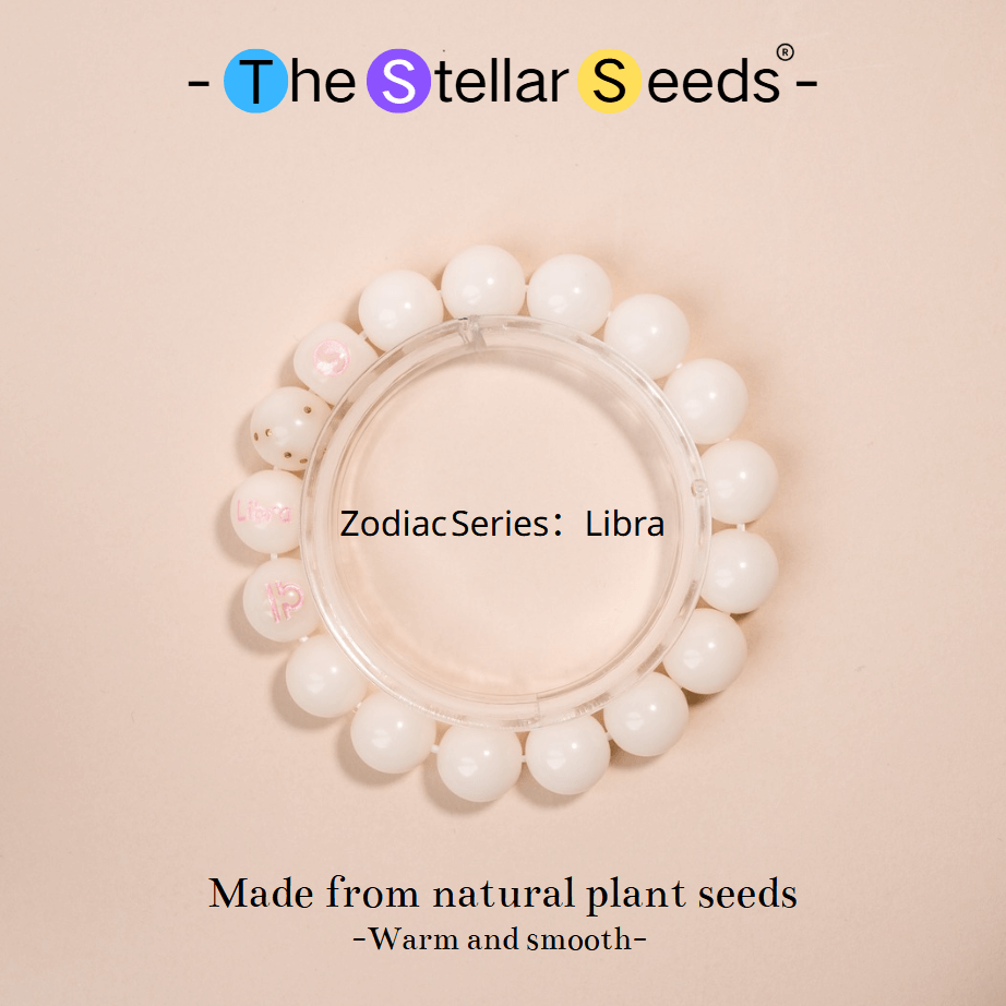 White Bodhi Mala Beads – Libra Constellation Bracelet for Mindful Living - The Stellar Seeds