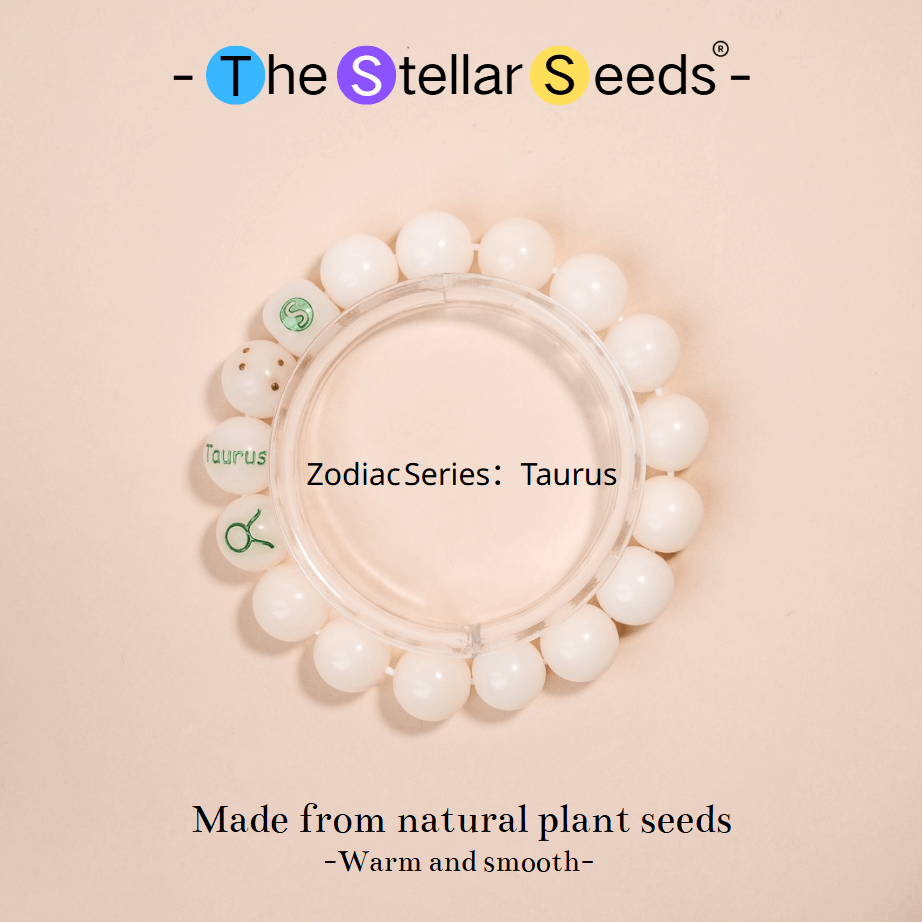 Taurus Meditation Beads – White Bodhi Zodiac Bracelet for Inner Calm - The Stellar Seeds