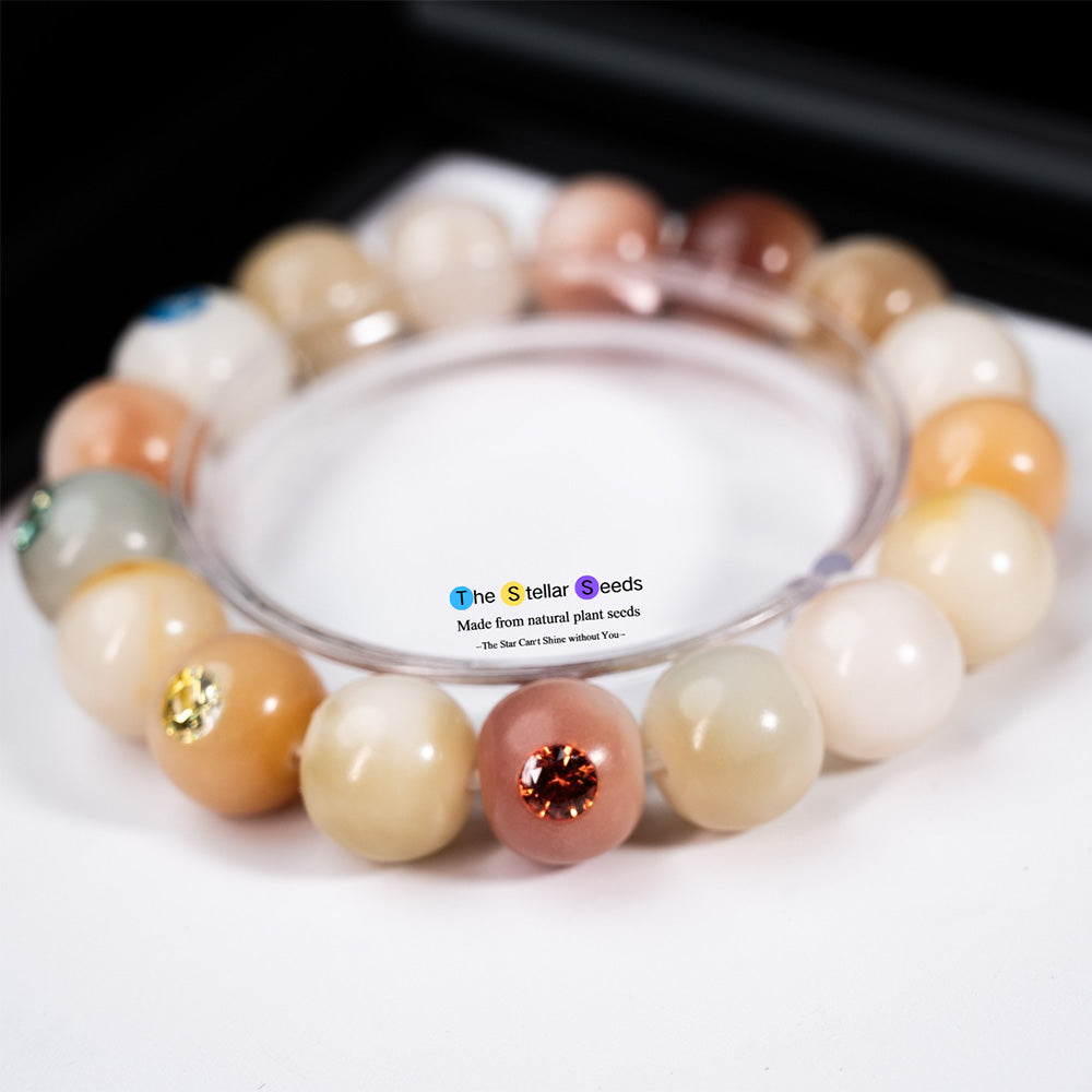 Colorful Bodhi Meditation Beads with Moissanite – A Radiant Spiritual Bracelet - The Stellar Seeds