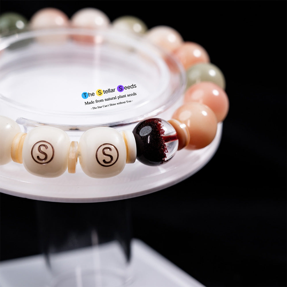 Red Phantom Crystal & Bodhi Seed Bracelet – Passion Meets Inner Peace - The Stellar Seeds