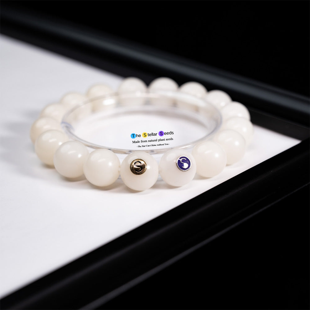 White Bodhi Meditation Bracelet – Calm the Mind & Deepen Focus - The Stellar Seeds