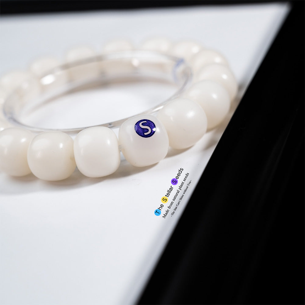Natural White Bodhi Seed Bracelet – Embrace Serenity and Focus - The Stellar Seeds