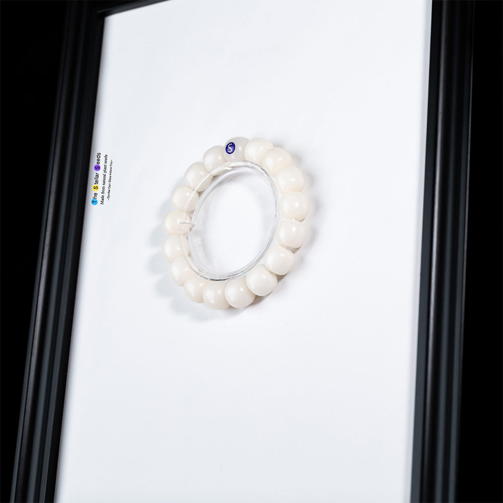 Natural White Bodhi Seed Bracelet – Embrace Serenity and Focus - The Stellar Seeds