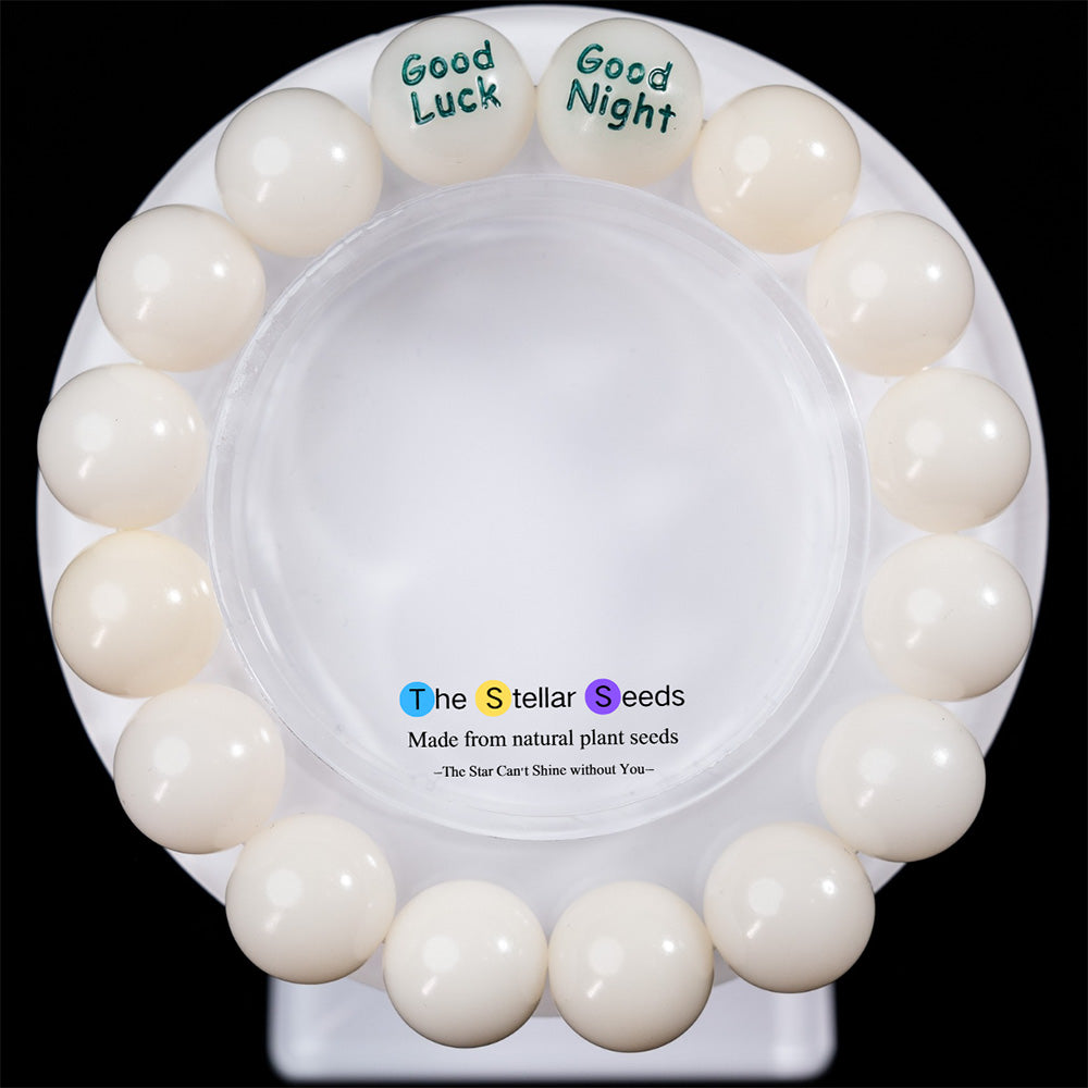 Good Luck & Good Night – Natural White Bodhi Seed Mala - The Stellar Seeds