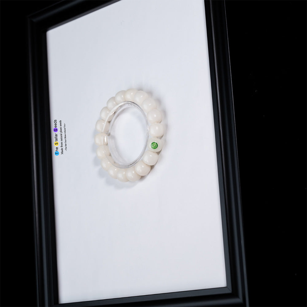 Mindful Energy Bracelet – White Bodhi Bead Mala - The Stellar Seeds