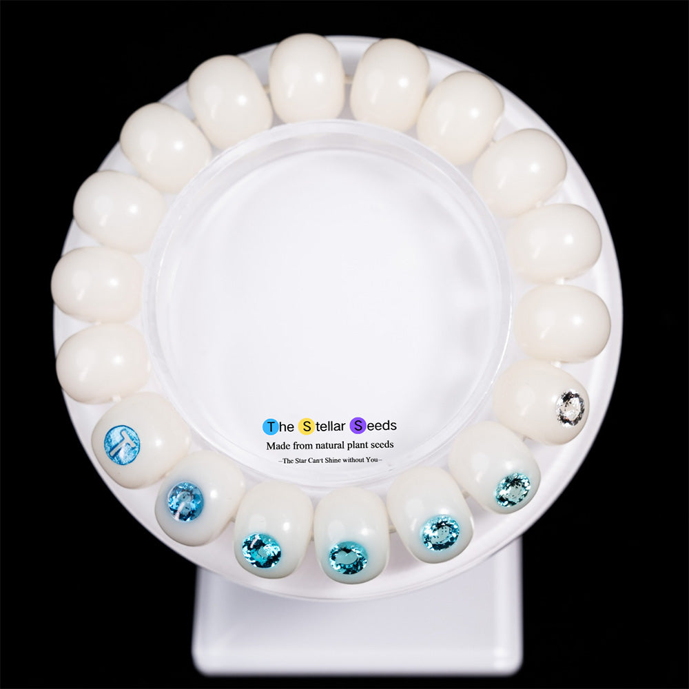 White Bodhi Mala Beads with Moissanite – A Spiritual Moissanite Bracelet for Inner Light - The Stellar Seeds