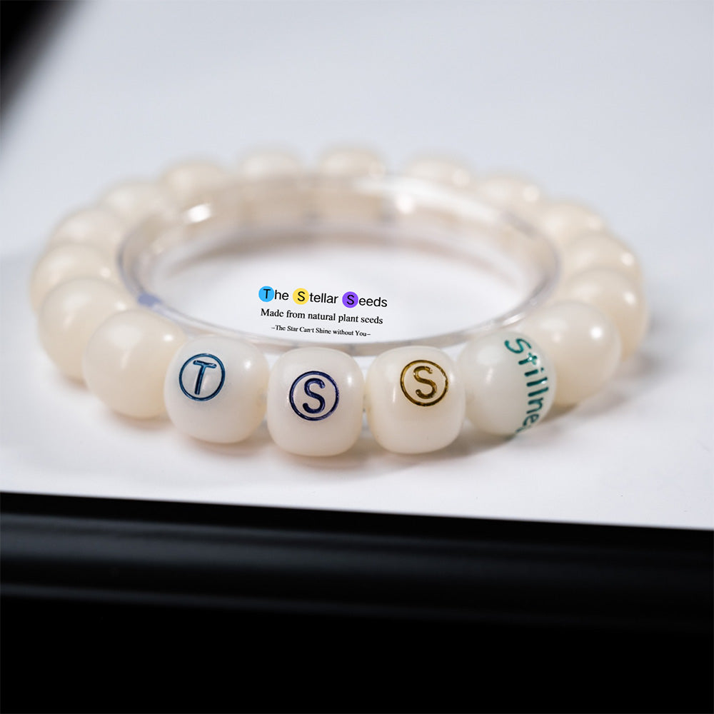 Mala Bead Meditation Bracelet “Stillness” Engraved - The Stellar Seeds