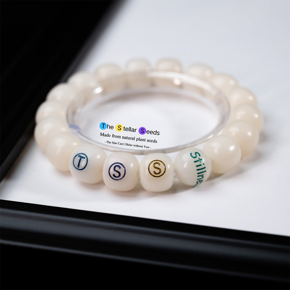Mala Bead Meditation Bracelet “Stillness” Engraved - The Stellar Seeds