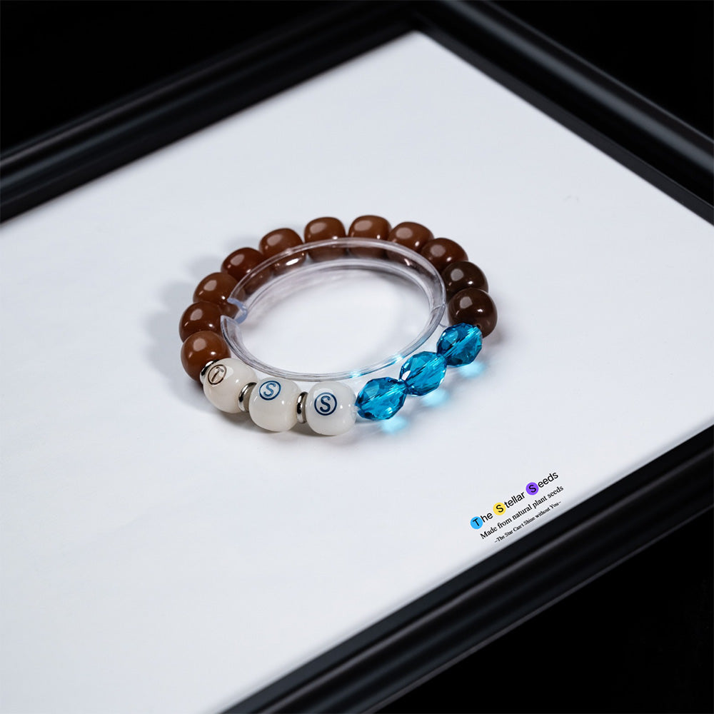 Blue Glass & Bodhi Meditation Bracelet - The Stellar Seeds