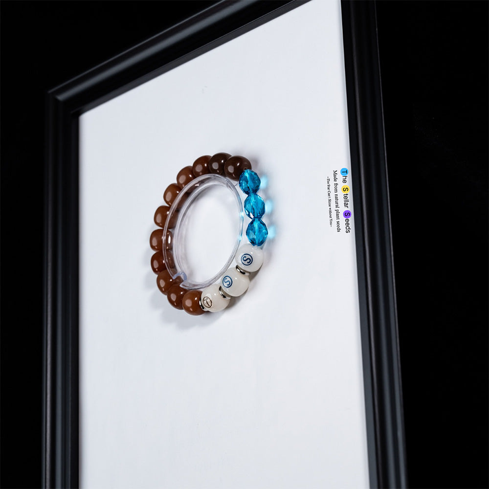 Blue Glass & Bodhi Meditation Bracelet - The Stellar Seeds