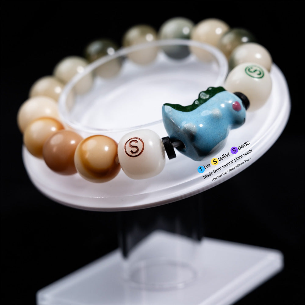 Dragon Ceramic Bodhi Bead Bracelet – Balance & Strength - The Stellar Seeds