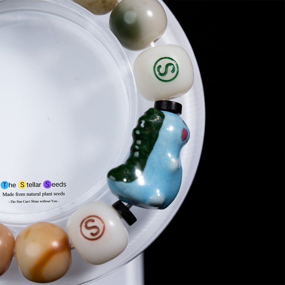 Dragon Ceramic Bodhi Bead Bracelet – Balance & Strength - The Stellar Seeds