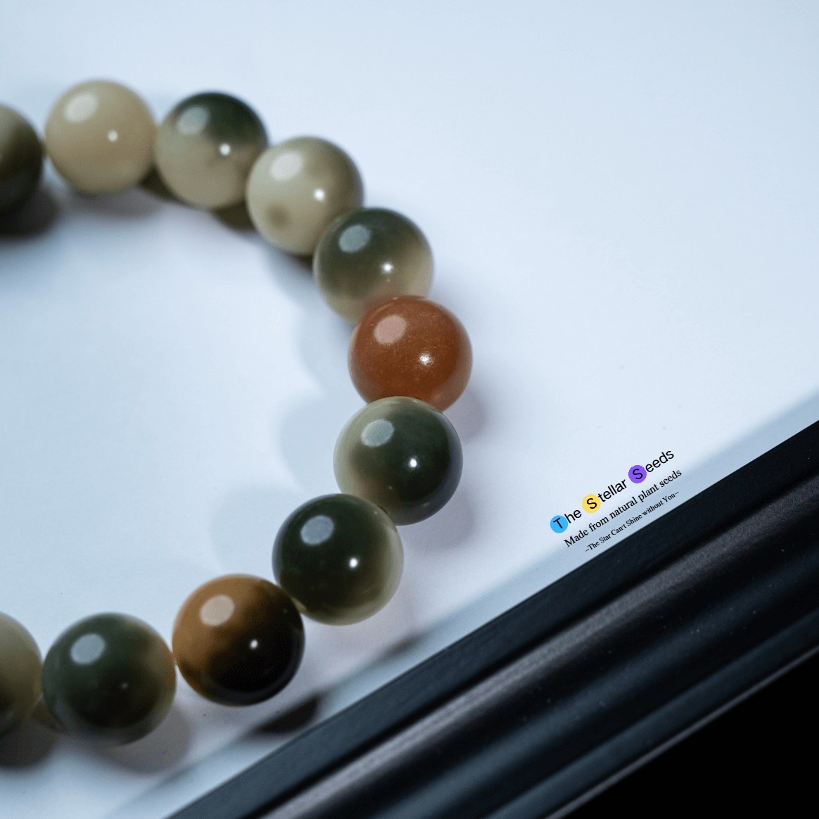 Spiritual Rosary Beads – Green Bodhi Bracelet for Daily Reflection - The Stellar Seeds