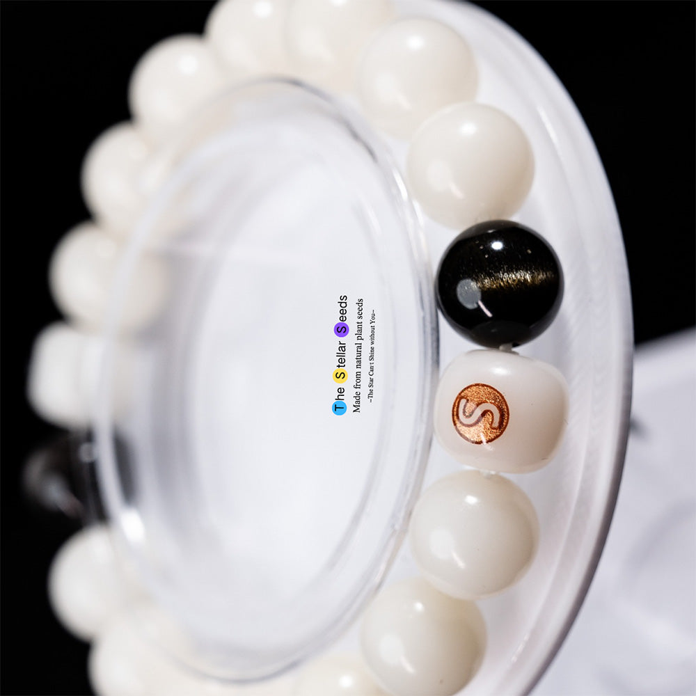 Natural Bodhi Bracelet with Gold Obsidian – Calm Mind, Bold Spirit - The Stellar Seeds