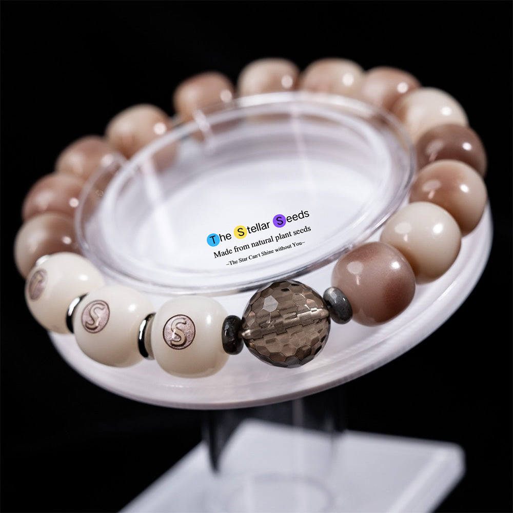 Prosperity Mala Beads Bodhi Seed Bracelet – Green Crystal for Wealth & Good Fortune - The Stellar Seeds