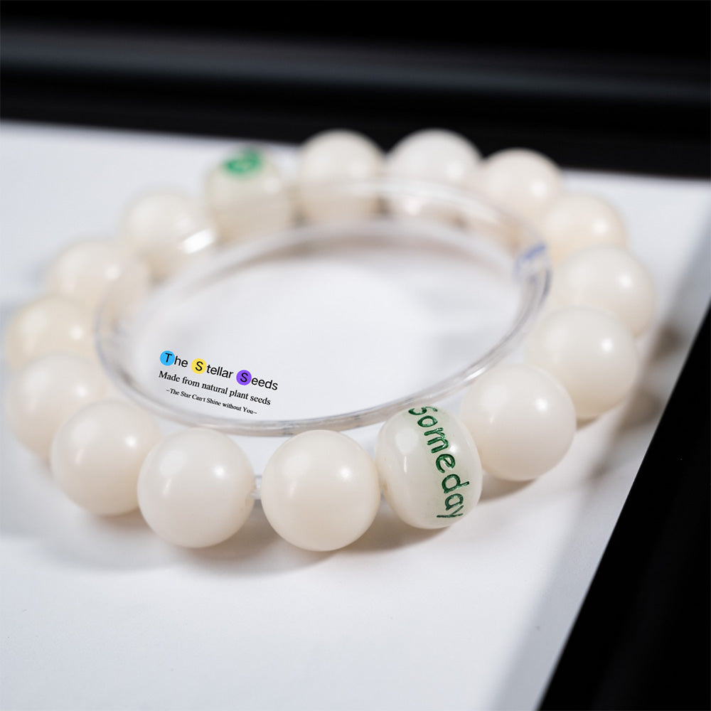 Natural Bodhi Bracelet with “Someday” Engraving – For Dreamers & Doers - The Stellar Seeds
