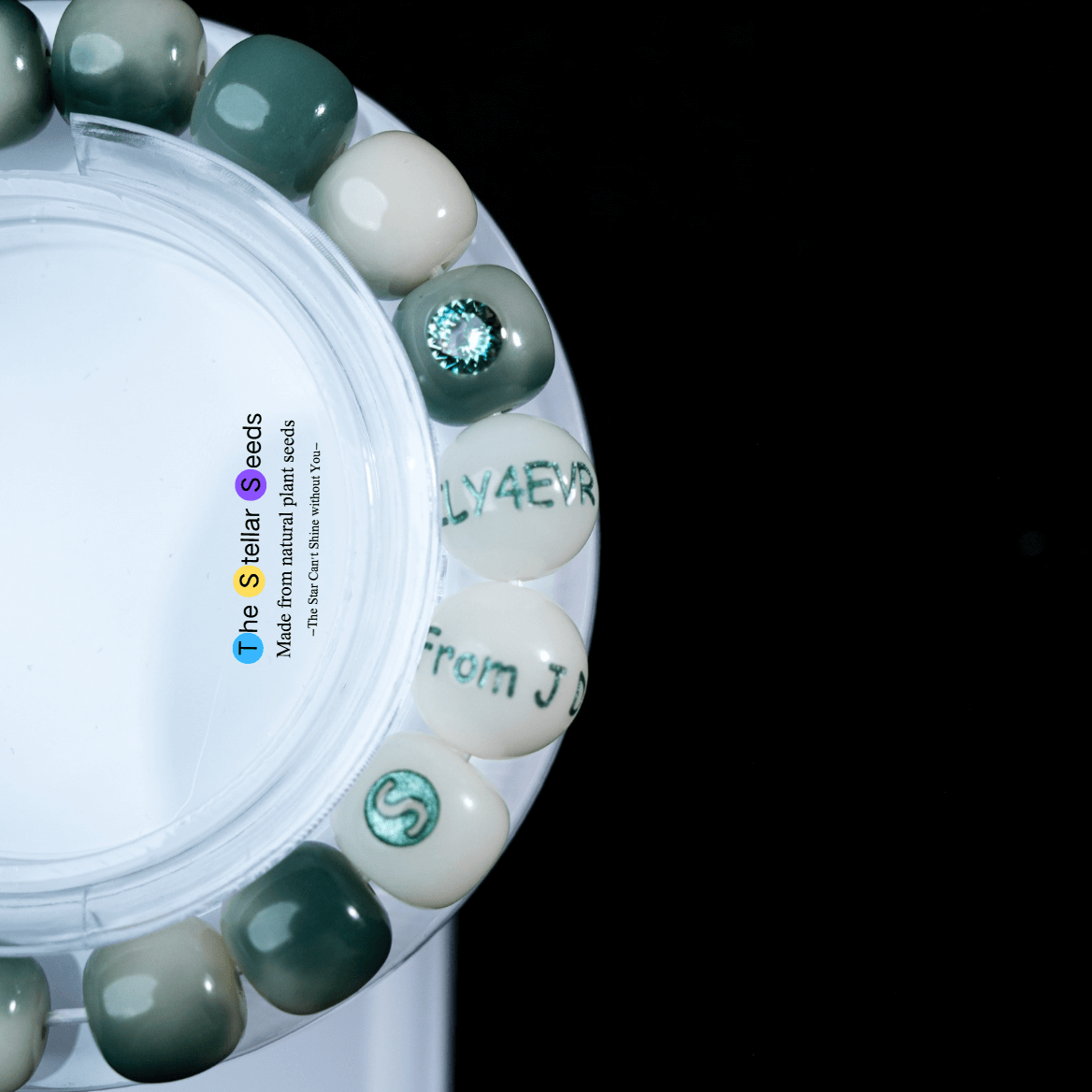 Custom Bodhi Bracelet – Mala Beads Meditation Gift with Moissanite and Engraving - The Stellar Seeds
