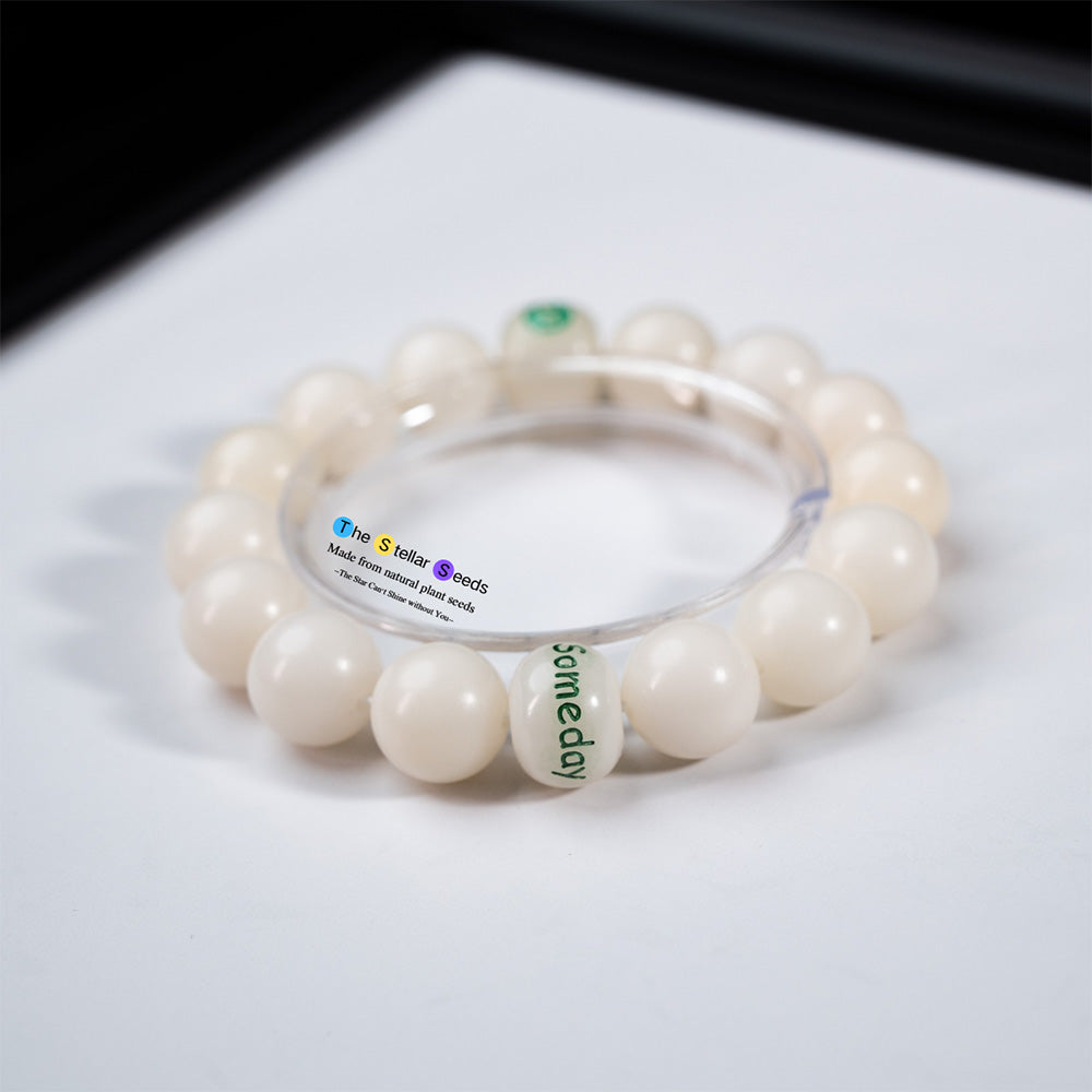 Natural Bodhi Bracelet with “Someday” Engraving – For Dreamers & Doers - The Stellar Seeds