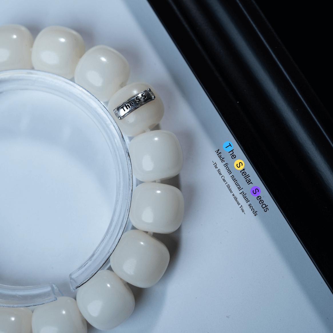White Bodhi Seed Mala Beads Bracelet – A Symbol of Peace and Presence - The Stellar Seeds