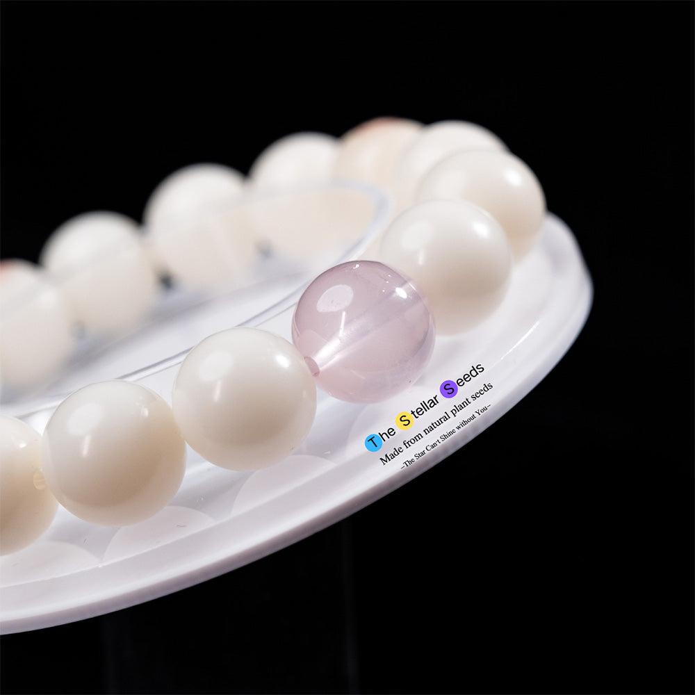 Pink Crystal Bodhi Beans Bracelet-The Guardian Of Love And Soul - The Stellar Seeds