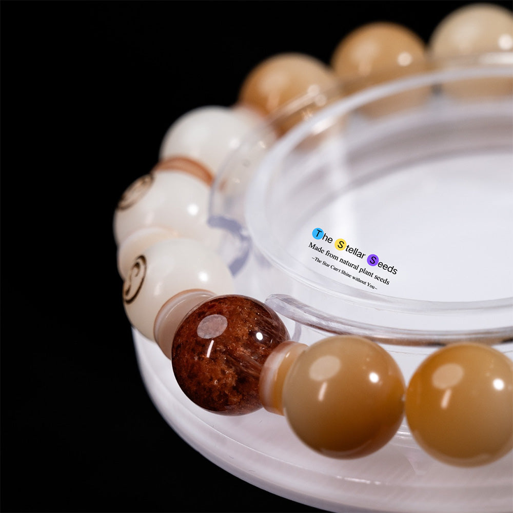 Red Phantom Crystal Bodhi Beads Bracelet – Boosts Career Success - The Stellar Seeds