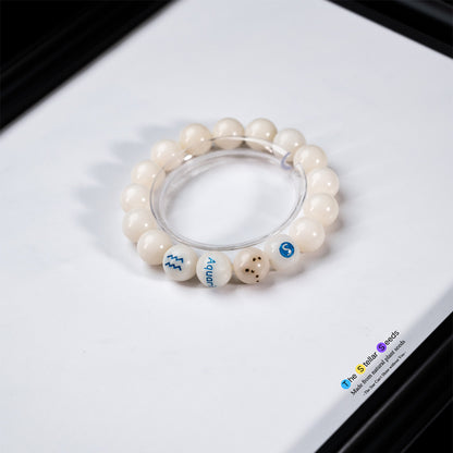 White Bodhi Seed Mala Beads – Aquarius Constellation for Mindfulness - The Stellar Seeds