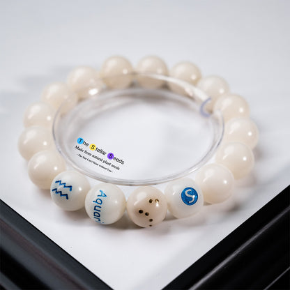 White Bodhi Seed Mala Beads – Aquarius Constellation for Mindfulness - The Stellar Seeds