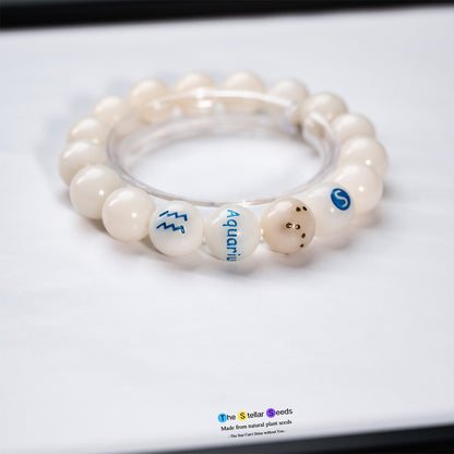 White Bodhi Seed Mala Beads – Aquarius Constellation for Mindfulness - The Stellar Seeds