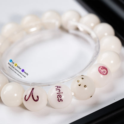 Zodiac Mala Beads Meditation – Aries Constellation Healing Bracelet - The Stellar Seeds