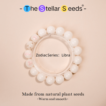 White Bodhi Mala Beads – Libra Constellation Bracelet for Mindful Living - The Stellar Seeds