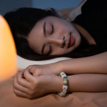 Green Bodhi Mala Beads Bracelet for Calm Sleep - The Stellar Seeds