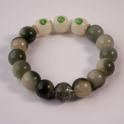 Green Phantom Quartz & Bodhi Seeds Mala Bracelet - The Stellar Seeds