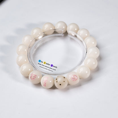White Bodhi Mala Beads – Libra Constellation Bracelet for Mindful Living - The Stellar Seeds