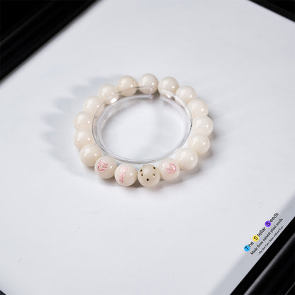 White Bodhi Mala Beads – Libra Constellation Bracelet for Mindful Living - The Stellar Seeds