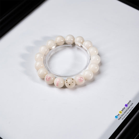 White Bodhi Mala Beads – Libra Constellation Bracelet for Mindful Living - The Stellar Seeds