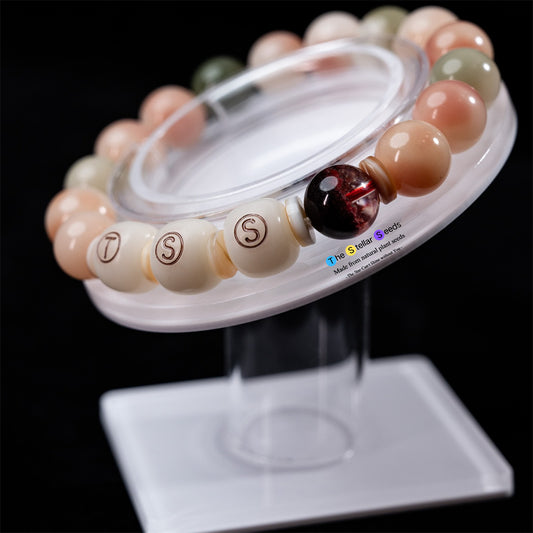 Red Phantom Crystal & Bodhi Seed Bracelet – Passion Meets Inner Peace - The Stellar Seeds