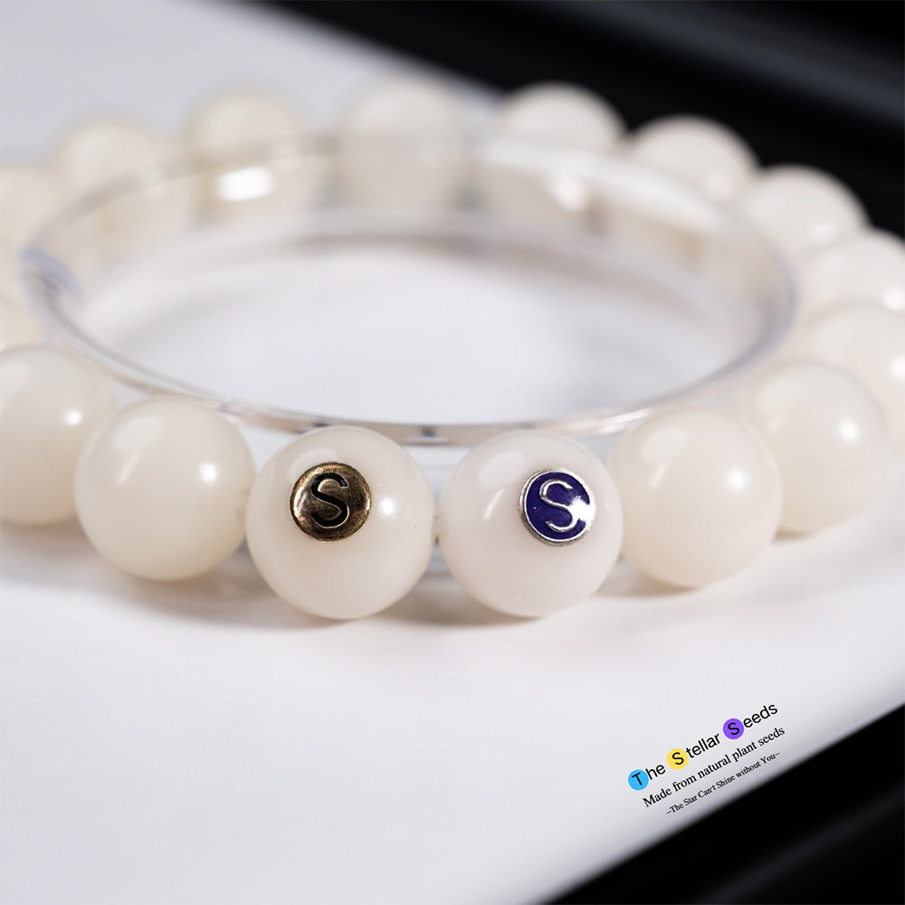 White Bodhi Meditation Bracelet – Calm the Mind & Deepen Focus - The Stellar Seeds