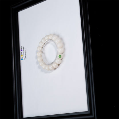 Mindful Energy Bracelet – White Bodhi Bead Mala - The Stellar Seeds