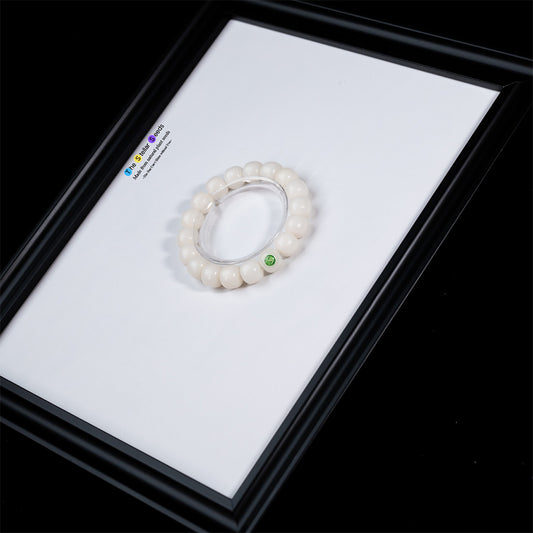 Mindful Energy Bracelet – White Bodhi Bead Mala - The Stellar Seeds