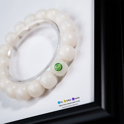 Mindful Energy Bracelet – White Bodhi Bead Mala - The Stellar Seeds