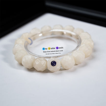 The Path Within – White Bodhi Seed Bracelet of Emptiness and Form - The Stellar Seeds