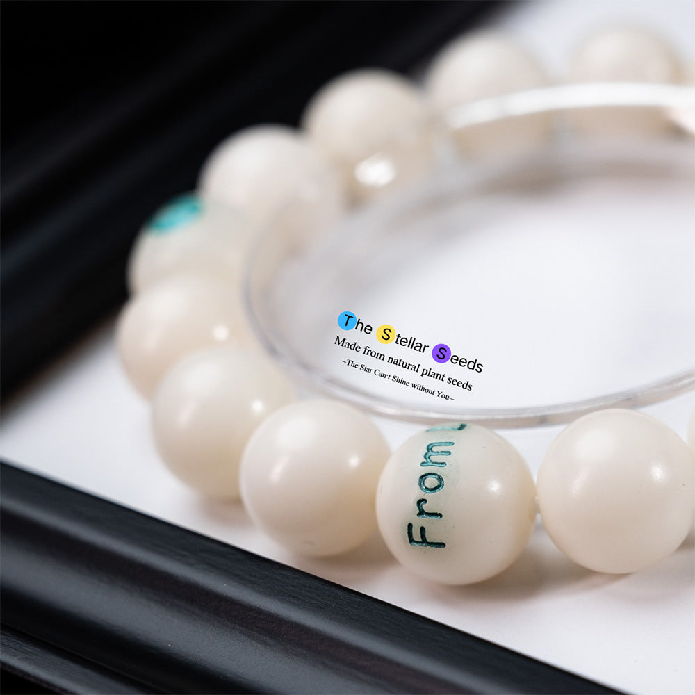 Custom Mala Beads Bracelet with “Stillness” Engraving - The Stellar Seeds