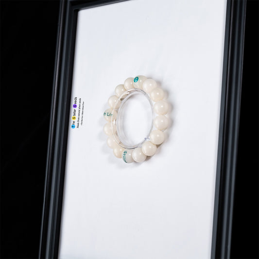 Custom Mala Beads Bracelet with “Stillness” Engraving - The Stellar Seeds