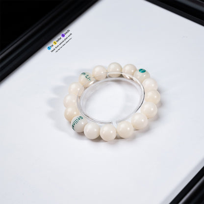 Custom Mala Beads Bracelet with “Stillness” Engraving - The Stellar Seeds