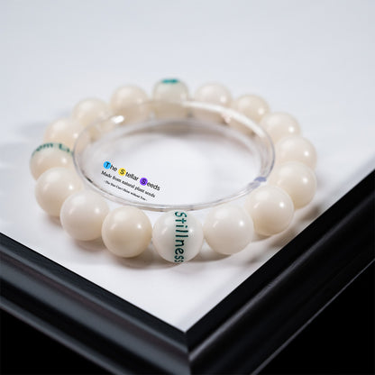 Custom Mala Beads Bracelet with “Stillness” Engraving - The Stellar Seeds
