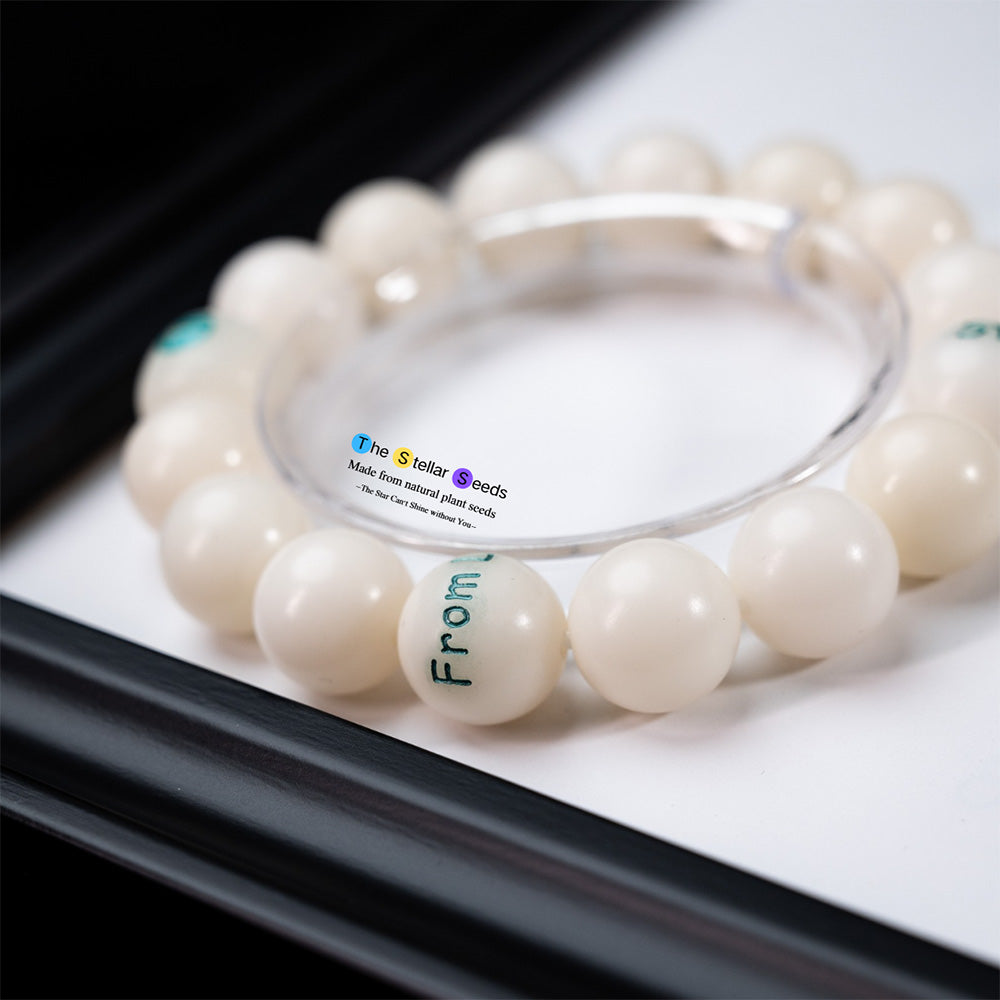 Custom Mala Beads Bracelet with “Stillness” Engraving - The Stellar Seeds
