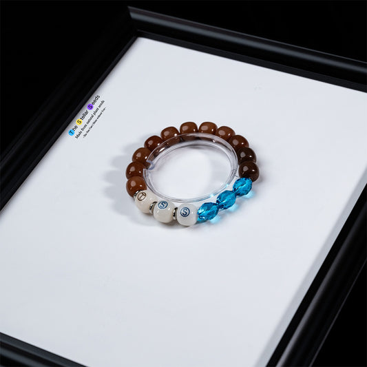 Blue Glass & Bodhi Meditation Bracelet - The Stellar Seeds